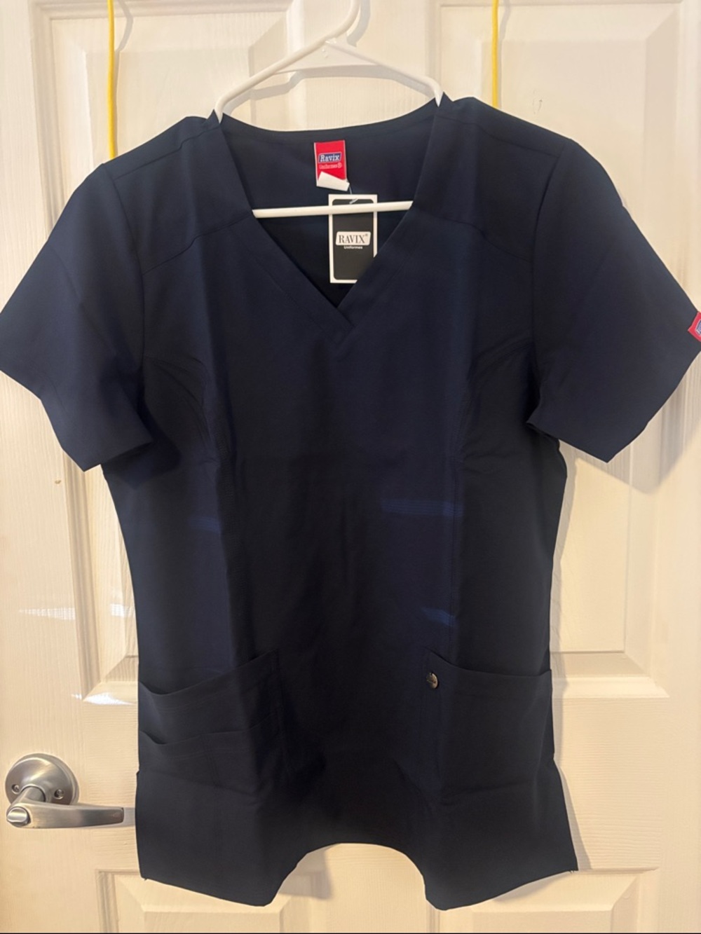 Exported Navy Elastic-Waist Medical Scrub Pants